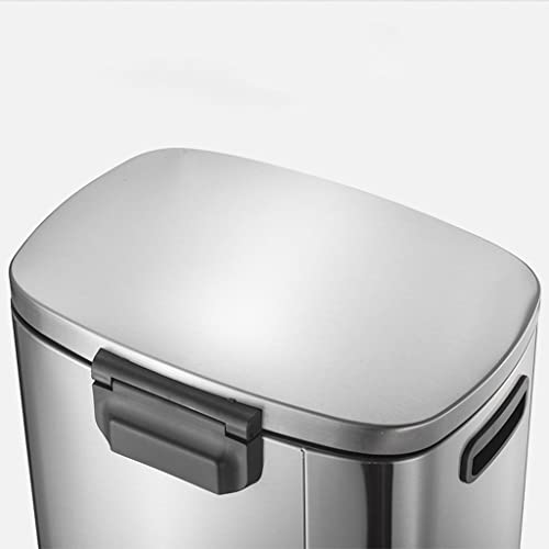 Caneca de basura con pedal 50L acero inoxidable dorada miniatura 3
