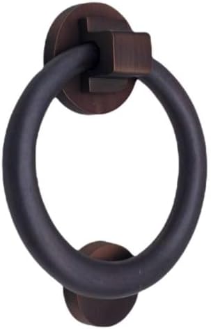Infinity Decor 5" Aged Bronze Ring Shaped Door Knocker - Solid Brass Door Furniture Knocker