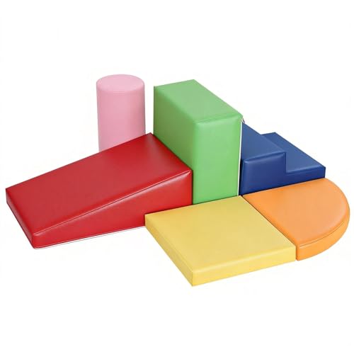 Image of JungleDove 6-Piece Set Baby Foam Climbing Blocks for Toddlers - Baby Climbing Toys for Toddlers Indoor - Kids Soft Play Climbing - Foam Play Gym Playtime Corner Climber