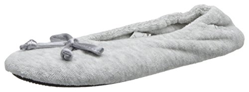 isotoner Women's Signature Terry Ballet Flat Slipper with Satin Bow - Main Image