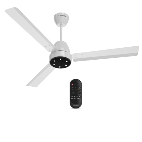 Crompton Energion Niteo 1200mm Underlight BLDC Ceiling Fan | Remote Control | Warm LED Indicators | BEE 5 Star Rated | 24 Watt | High Air Delivery | Low Noise | 4 Years Brand Warranty | Silver White