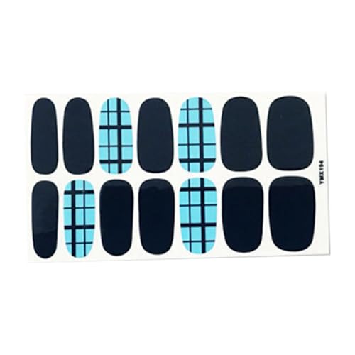mophrati Pegatinas para decoración de uñas, envolturas autoadhesivas para uñas con correa, Kits de manicura con pegamento, suministros belleza para mujeres y niñas, YMX194
