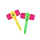 Falafoty Quietschhammer Baby Schlagspielzeug, 2 Stück Pfeifenhammer Spielzeug Kinder Musik Sound Spielzeug, Plastik Hammer Kleinkind Pädagogisches Spielzeug für 1 + Jahr alte Mädchen Baby Jungen (C)
