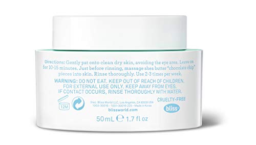 Bliss-Mint-Chip-Mania-Soothing-Facial-Mask-for-Hydrating-Nourishing-Replenishing-Skin-With-Aloe-Vera-Shea-Butter-Peppermint-Leaf-Extract-Clean-Cruelty-Free-Paraben-Free-17-oz Bliss Face Mask Skin Care | Clean | Paraben Free | Cruelty-Free | Vegan (Mint Chip Mania - Soothing)