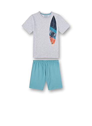 Preisvergleich Produktbild Sanetta Jungen Schlafanzug kurz grau Pyjamaset, hellgrau Melange, 176