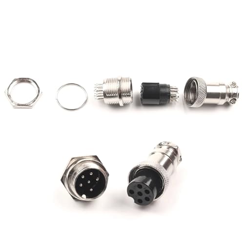 Conector GX16 de aviación circular con enchufe macho y hembra de 7 pines 6