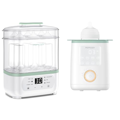 Image of Momcozy Bottle Sterilizer and Dryer & Momcozy Retain Nutrients Bottle Warmer