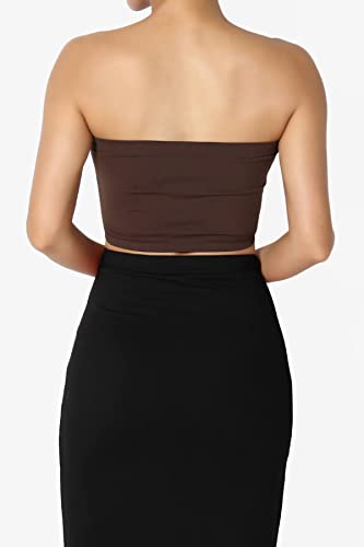 Image of TheMogan Women's Seamless Bandeau Bra Tube Top Strapless Nylon /Span Stretch Bralette