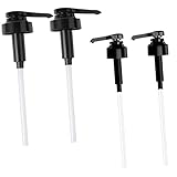 FRCOLOR 4pcs Bottle Dispenser Pump Heads and Oil Bottle Nozzles Black Household Oil Dispenser Pump Set for Cooking and Food Preparation