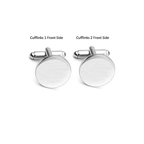 Mancuernillas clásicas personalizadas en acero inoxidable para hombres miniatura 5