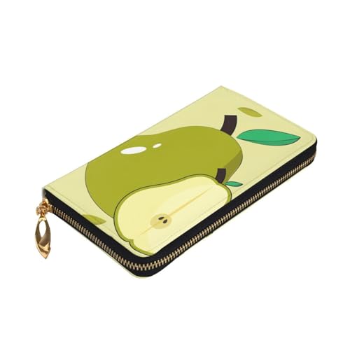 Leather Wallet - Stylish and Durable Wallet for Women with Multiple Compartments and Zipper Design cartoon pear Picture3