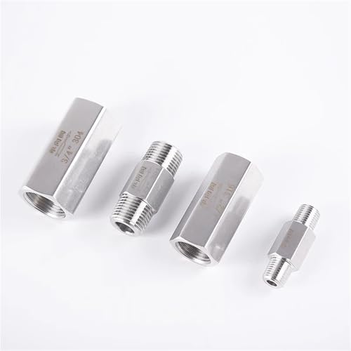 Válvula de retención de acero inoxidable 304 con rosca hexagonal hembra a macho de 1/8" 5