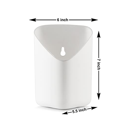 Image of BLUME Prism Plastic Small Wall Hanging Planters Set Hook Hanging Flower Pot for Indoor Outdoor Living Home Gardening Plant Container Pot (White, Set of 50)