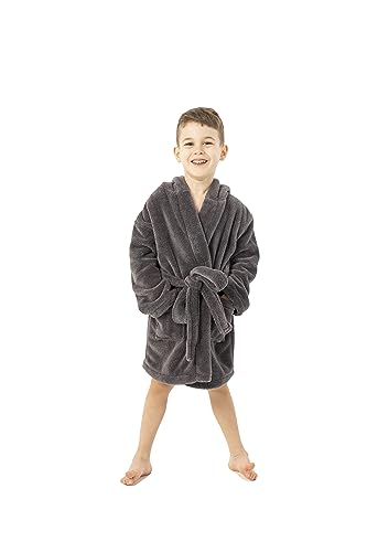 Image of BC BARE COTTON Boys Microfiber Fleece Hooded Robe