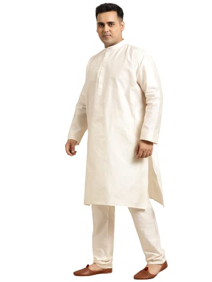 Image of SOJANYA (Since 1958, Men's Silk Blend Grey Kurta Pyjama & Silk Blend Jacket Combo