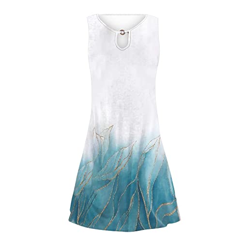 Robe swing imprimée sans manches style décontracté 100% confort été - 3