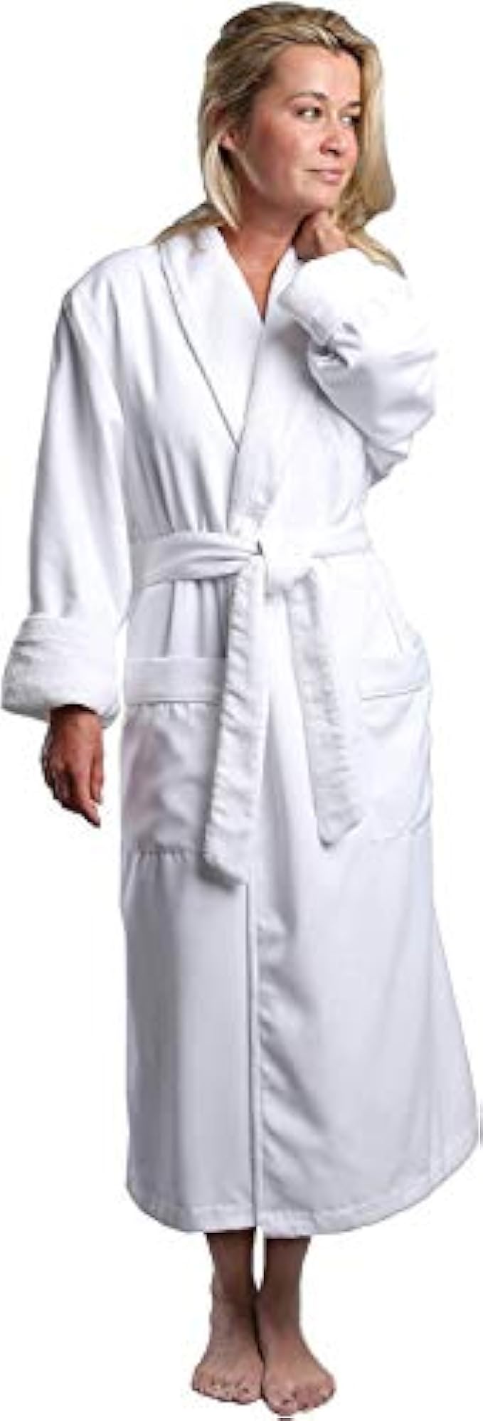 MONARCH Plush Lined Microfiber Bath Robe for Women/Men (Unisex) Luxury Spa, Hotel Robe