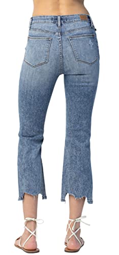 Judy Blue Women's High Waist Chew Hem Bootcut Jeans4