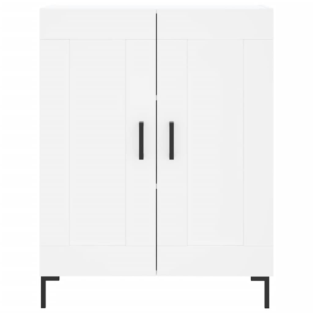 vidaXL Witrynka, biała, 69,5x34x180 cm, materiał drewnopochodny, kredens, komoda z szufladami, szafka do przedpokoju, szafka, komody do salonu