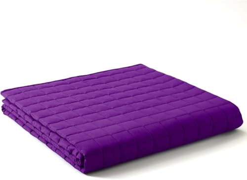 YnM Exclusive 50 lbs Weighted Blanket, Extra Heavy Cotton Bed Blanket for Two Persons, Ideal for Queen or King Bed (88x104 Inches, 50 Pounds, Fuchsia Purple)