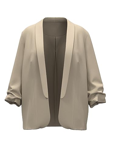 PIECES Damen Pcbosella 3/4 Noos Qx Blazer, White Pepper, 44 Große Größen...