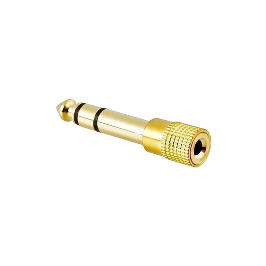 3 Adattatori Da 3.5mm Femmina A 6.35mm Maschio – Placcati Oro, Per Pianoforte, Chitarra, Mixer E Apparecchiature Audio Professionali