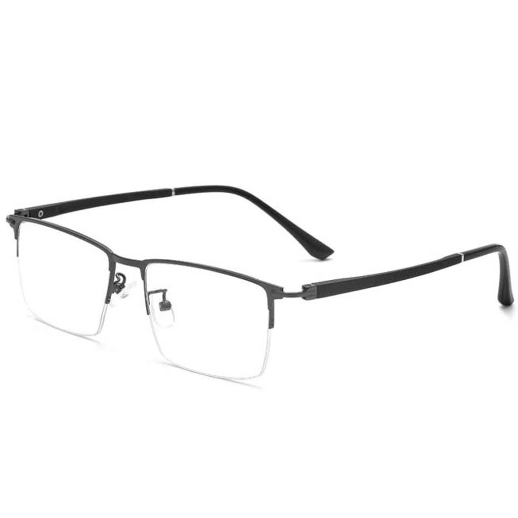 WZX Gafas de Lectura para computadora con luz Anti-Azul de Medio Marco para Hombres, luz Anti-Azul, antideslumbrante, Anti-cansancio Ocular, Anti-UV, Mejor sueño, Adecuado para Pantalla/TV/Tableta