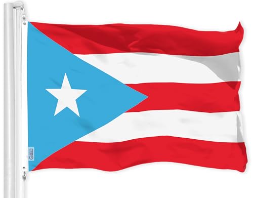 G128 Puerto Rico Light Blue Puerto Rican PR Flag - 3x5 Ft - LiteWeave Pro Series Printed 150D Polyester - Indoor-Outdoor, Vibrant Colors, Brass Grommets
