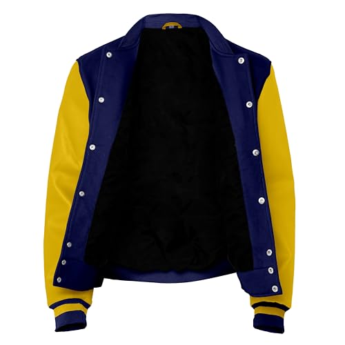 Image of Baseball Wool Letterman Varsity Faux Leather Sleeve For Men | Wool Varsity Bomber Jacket