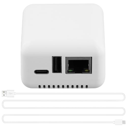 Ocnvlia Servidor de Impresión Mini P330 con Conexión por Cable USB 2.0, Fácil Impresión, Servidor de Impresión Mini NP330 con Impresión en la Nube