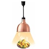 SDdPulse Heat Lamp Commercial Buffet Warmer Electric with Infrared Bulb,Telescopic Chandelier Industrial Retro Metal for Kitchen Buffet,Keep Food and Dishes Warm,Rose Gold
