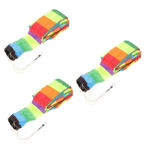 Abaodam 3pcs Vivid Kite Tail Fabric Ribbon Kite Decoration Tail Accessory Connector