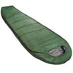 Amazon Basics 20°F Cold Weather Mummy Sleeping Bag, 82 x 33 Inches, Olive Green