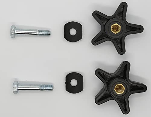 Np Cosen Pentagram Knob, Replacement Arm Adjustment Knobs For Rollator, Knob For Adjustable Height Arm, Screw With Knob -1Pair(2Pcs), Black #TOP2