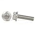 MewuDecor M8-1.25 x 25mm Flanged Hex Head Bolts Flange Hexagon Screws, Stainless Steel 18-8 (304), Plain Finish, DIN 6921, 15 PCS
