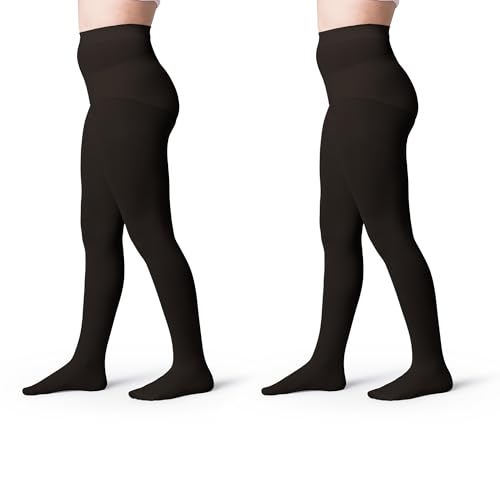 Image of Silky Toes Girls Opaque Microfiber Tights 1-2 Pairs Black White or Colored Nylon Stockings for Kids - ballet footed tights
