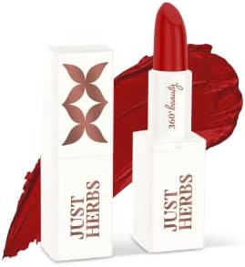 Just Herbs Ayurvedic Creamy Matte Lipstick For Moisturized Lips - Parabens & Chemical Free Half Size 1.8gm