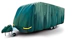 Maypole Wohnwagen Schutzhülle 500 cm – 560 cm Länge, 4-lagig atmungsaktiv, wasserabweisend, grün