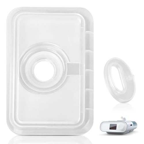 CPAP Machine Gasket for Dream-Station 1, Flip Lid Seal & Oval Humidifier Dry Box Inlet Seal 1120613, Silicone Gaskets Compatible with Philips Respironics Dream-Station Heated Humidifier, Leak-Proof