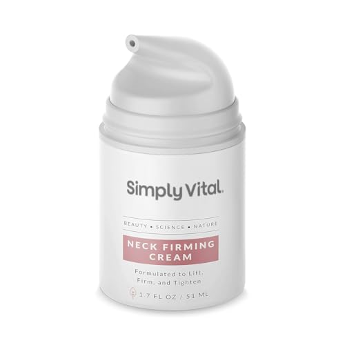 SimplyVital Premium Neck Firming Cream for Wrinkles – Skin Tightening Formula for Face and Body with Hyaluronic Acid, Vitamins E & C – Anti-Aging Moisturizer for Chin, Chest & Neck Care
