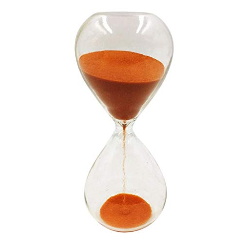 Tubayia Clessidra - Timer da 15 minuti con clessidra, timer per bambini, regalo (arancione)