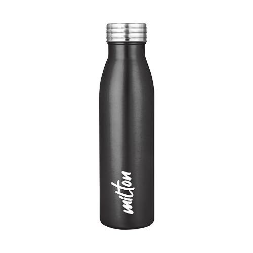 MILTON Breeze 750 Stainless Steel Water Bottle 730 ml, Single Walled, ISI Certified I Leak Proof Lid, Rust Proof I For School, Office, Gym I Mettalic 