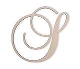 Wooden Letter S, Wooden Monogram Wall Hanging, Large Wooden Letters, Cursive Wood Letter