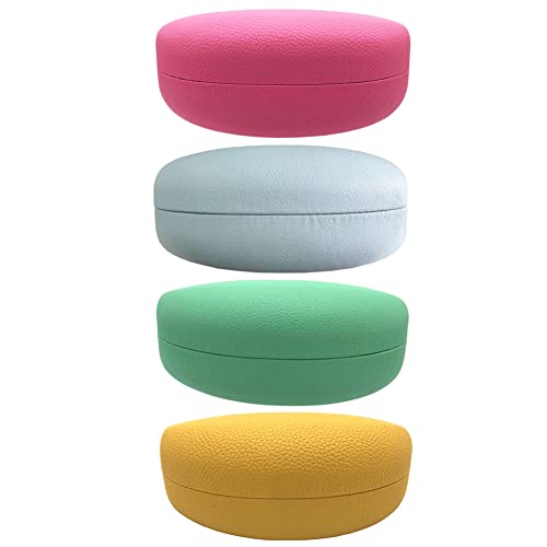 Chzzms 4 Pack Extra Large Hard Shell Eyeglasses Case, Protective Case For Eyeglasses And Sunglasses (4 Pack-B) #TOP30