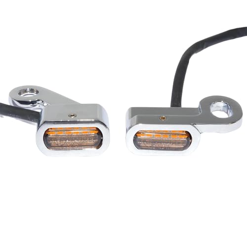 Clignotants Moto LED pour Sportster 2004-2023 - Indicateurs de Direction Étanches Noir