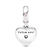 Pandora Jewelry Pink Heart Labyrinth Dangle Crystals Charm in Rose and Sterling Silver