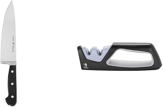 HENCKELS 8 Inch Chefs Knife & 7.7 x 8.5 Knife Inch Sharpener