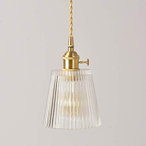 Verre plafonnier décoration moderne à rayures verticales pour ampoule E27
