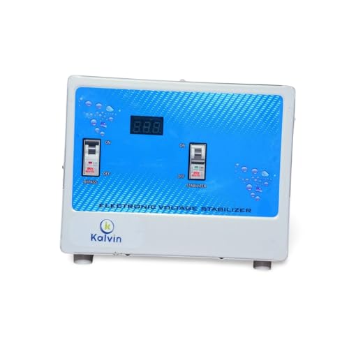 Image of Kalvin Stabilizer Metal 10 KVA (90V-300V) Heavy Duty Mainline Voltage Stabilizer for Home, White