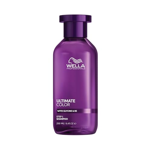 Wella Professionals Ultimate Color | Champú Protector del Color | Vibrante y Fórmula Calmante del Cuero Cabelludo | Sin Sulfatos | Con Glicina y B5 | Para Cabello Coloreado | 250ml